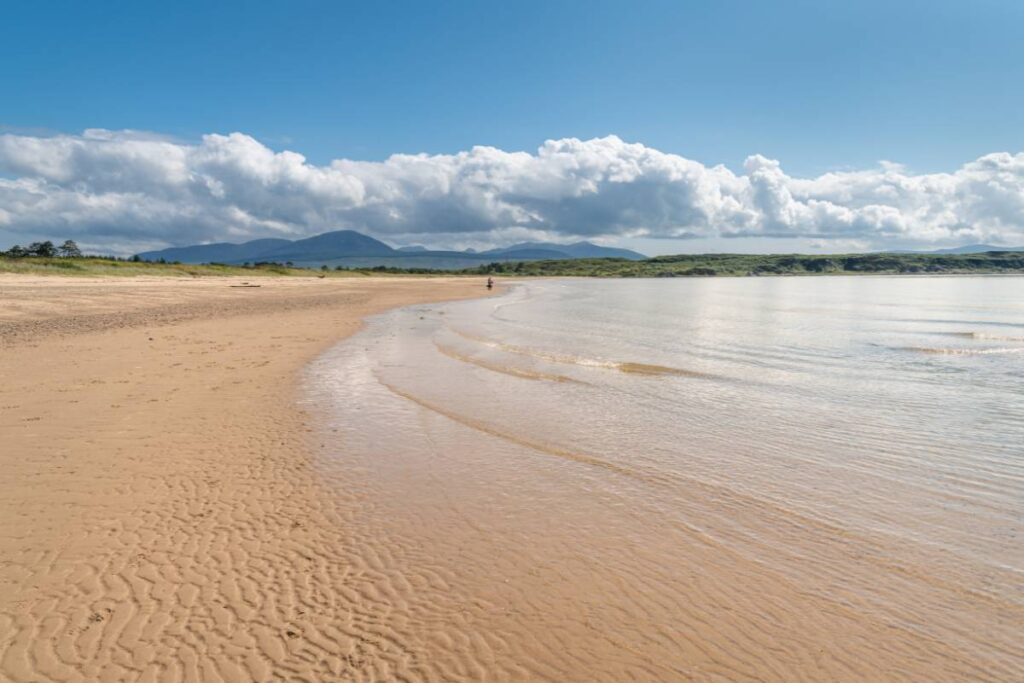 Looking east on Carradale Bay Beach in Argyll and Bute, Scotland