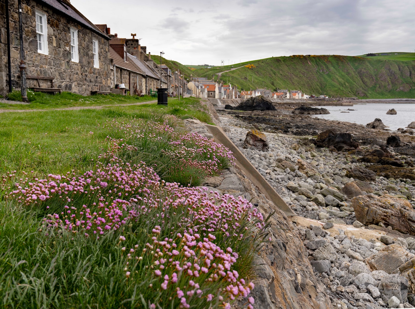 Beach cottages in Crovie, Aberdeenshire